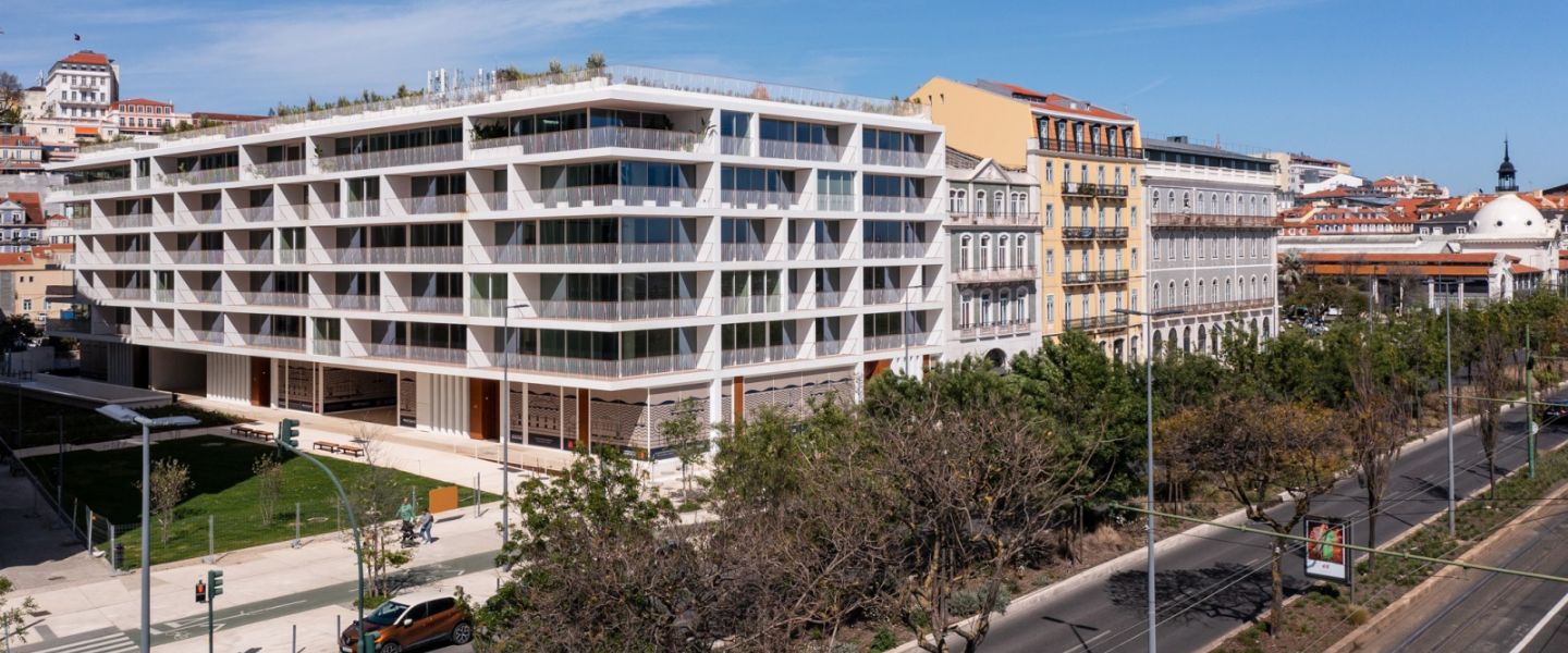 Portuguese street with residential buildings — real estate shortage in Portugal 2026